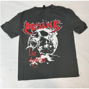 Romwe Graphic Tee Los Angeles Skull Grunge Punk Edgy Urban Street - Size Small